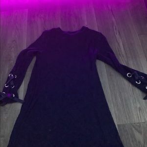 A navy blue cute bow dress